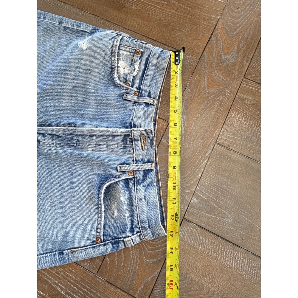 AGOLDE Stella High Rise Distressed Denim Shorts Womens Light Wash 26 - Picture 7 of 8